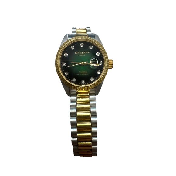 Andre Giroud Women’s Emerald Diamond Wrist Watch Limited Edition 129/999 - Picture 1 of 7